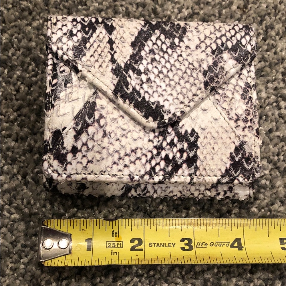 Aimee Kestenberg Black and White Snakeskin Wallet